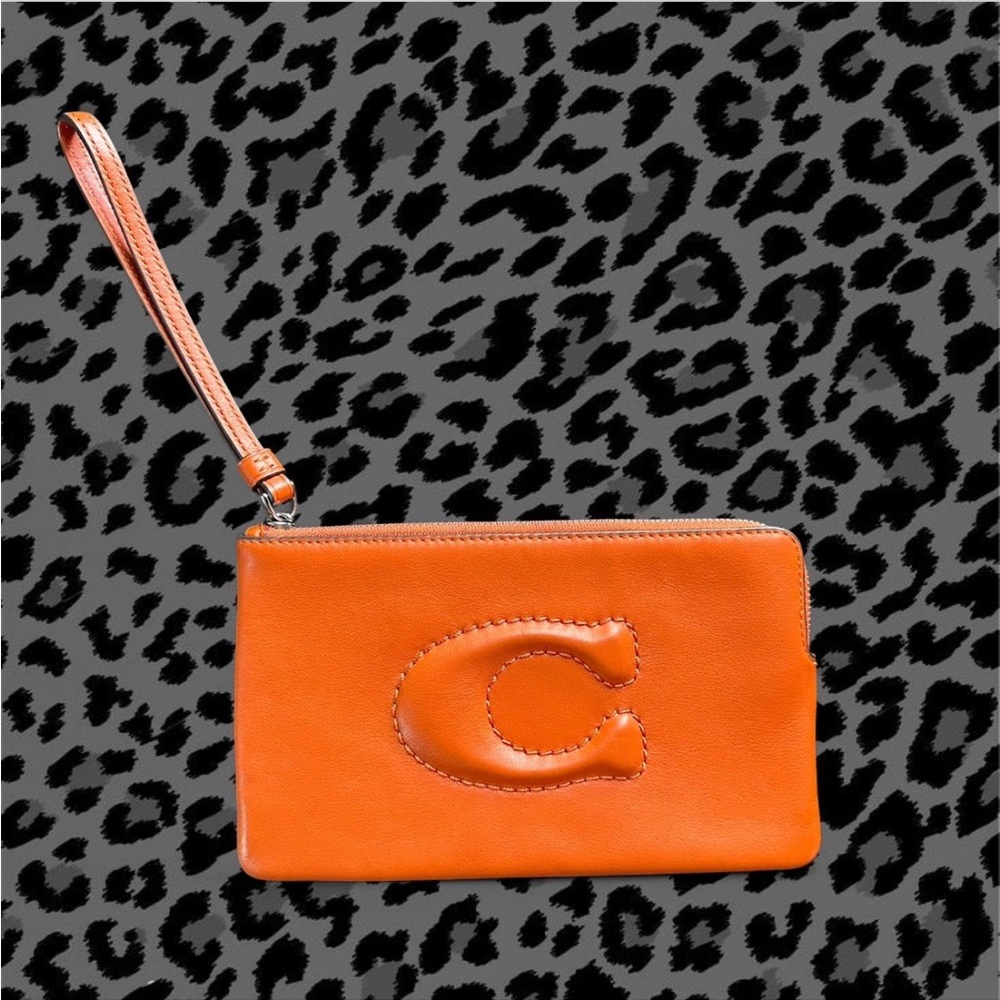 Coach Orange Wristlet
